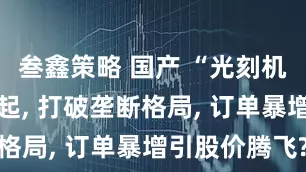 叁鑫策略 国产 “光刻机” 强势崛起, 打破垄断格局, 订单暴增引股价腾飞?